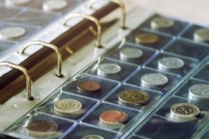 coin collection storage plastic folder