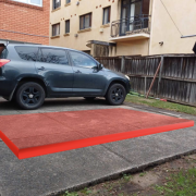 Outdoor lot parking on  