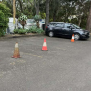 Outdoor lot parking on  